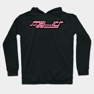 Melody Word Art Pink with Black Outline Hoodie